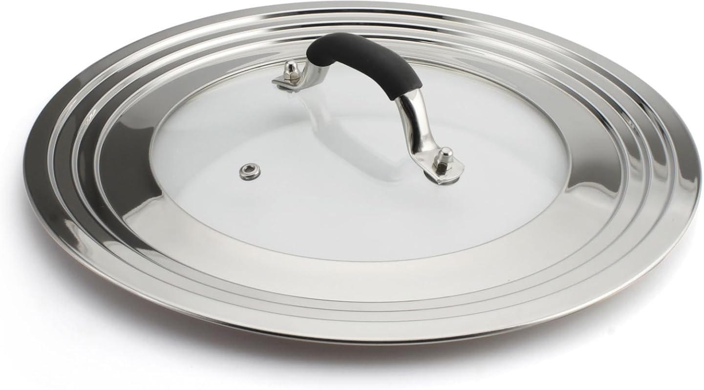 15-Inch Large Universal Stainless Steel Lid Cover for 11-15 Inch Cast 
