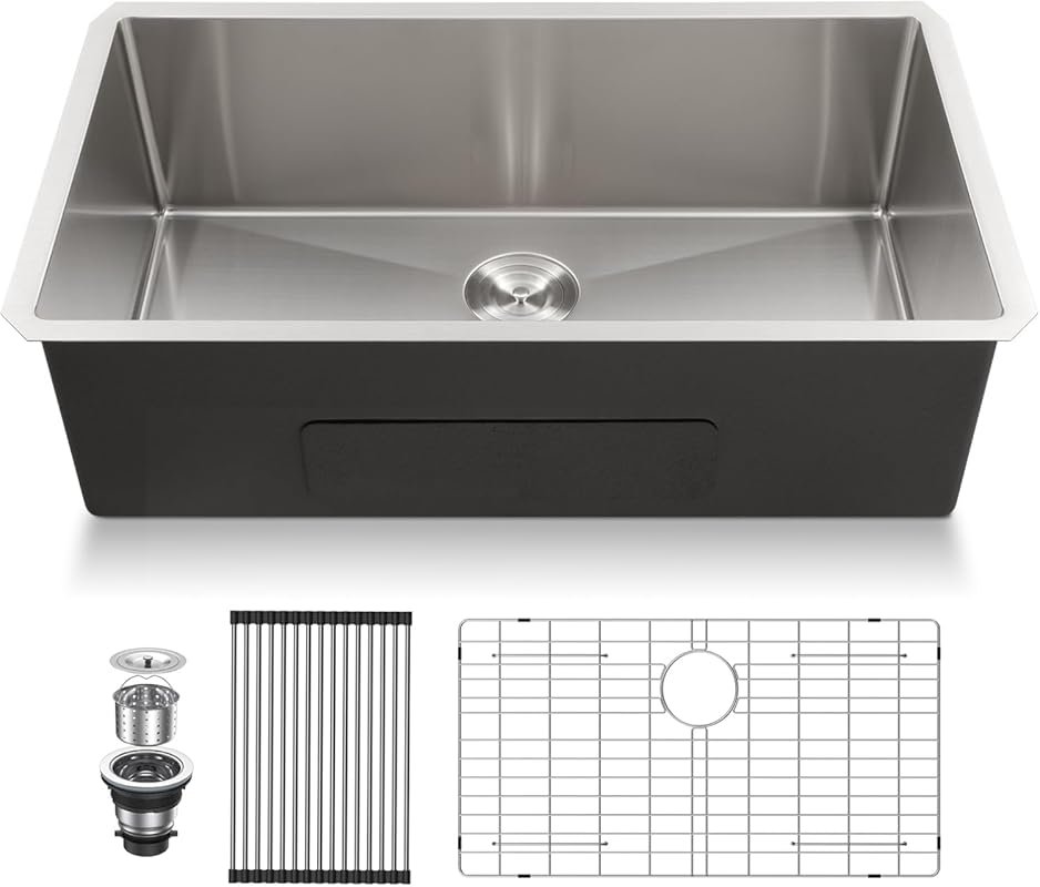 Lordear 36 inch Undermount Kitchen Sink 16 Gauge Large Stainless Steel