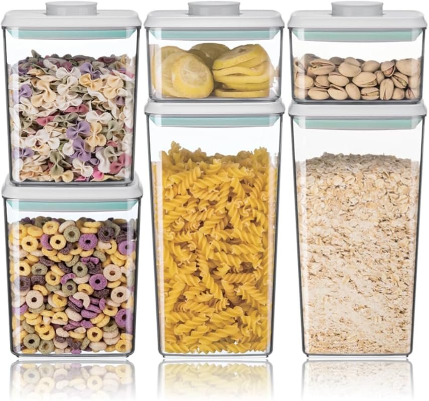 Ankou 6-Piece Airtight Food Storage Container Set with Pop Lids, BPA-F