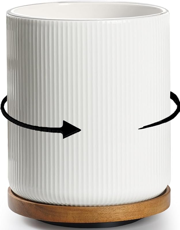 getstar Extra Large Rotating Ceramic Utensil Holder: 7.9-Inch Crocks S