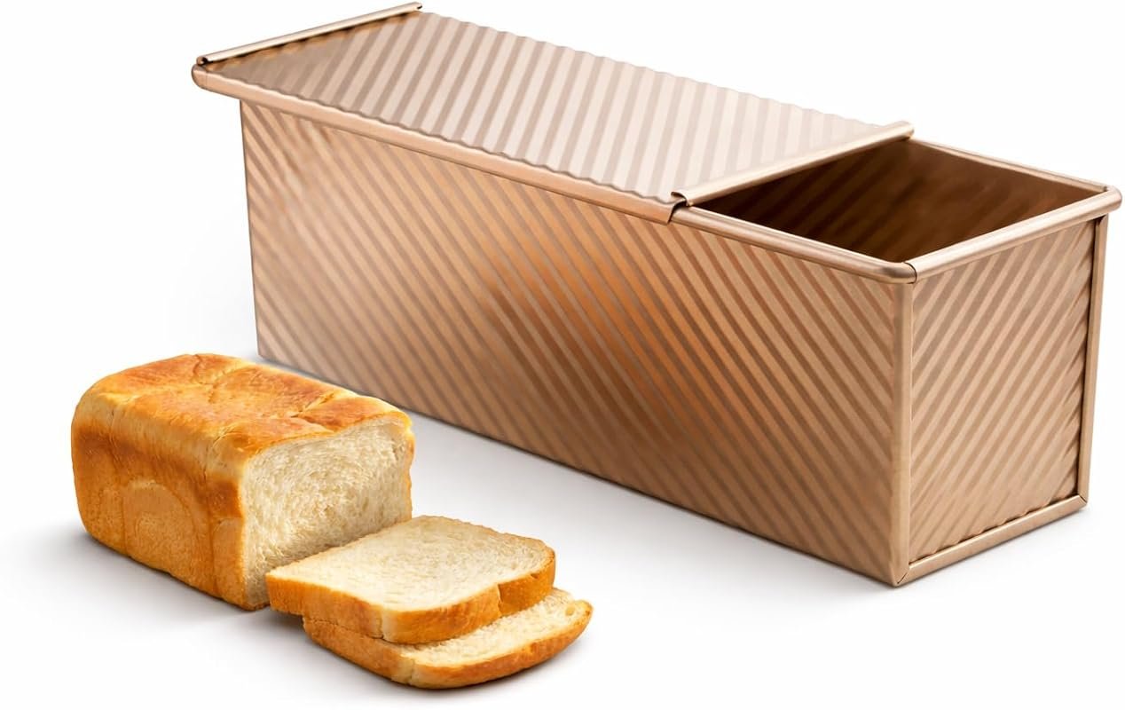 Aluminized Steel Pullman Loaf Pan with Lid
