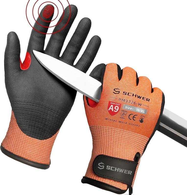 Schwer FreezeGuard-X Winter Work Gloves - ANSI A9 Cut Resistant with S