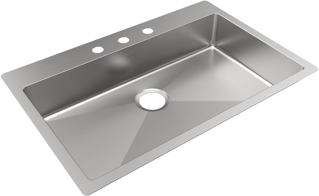 Elkay Crosstown ECTSRSAD3322603 33-Inch 18 Gauge Stainless Steel Singl