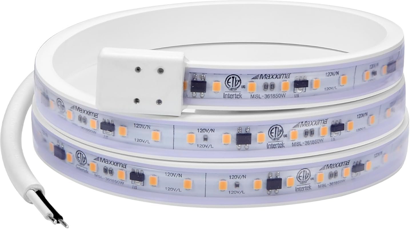 Maxxima 36-Inch Hardwired LED Under Cabinet Strip Light 1380 Lumens 30