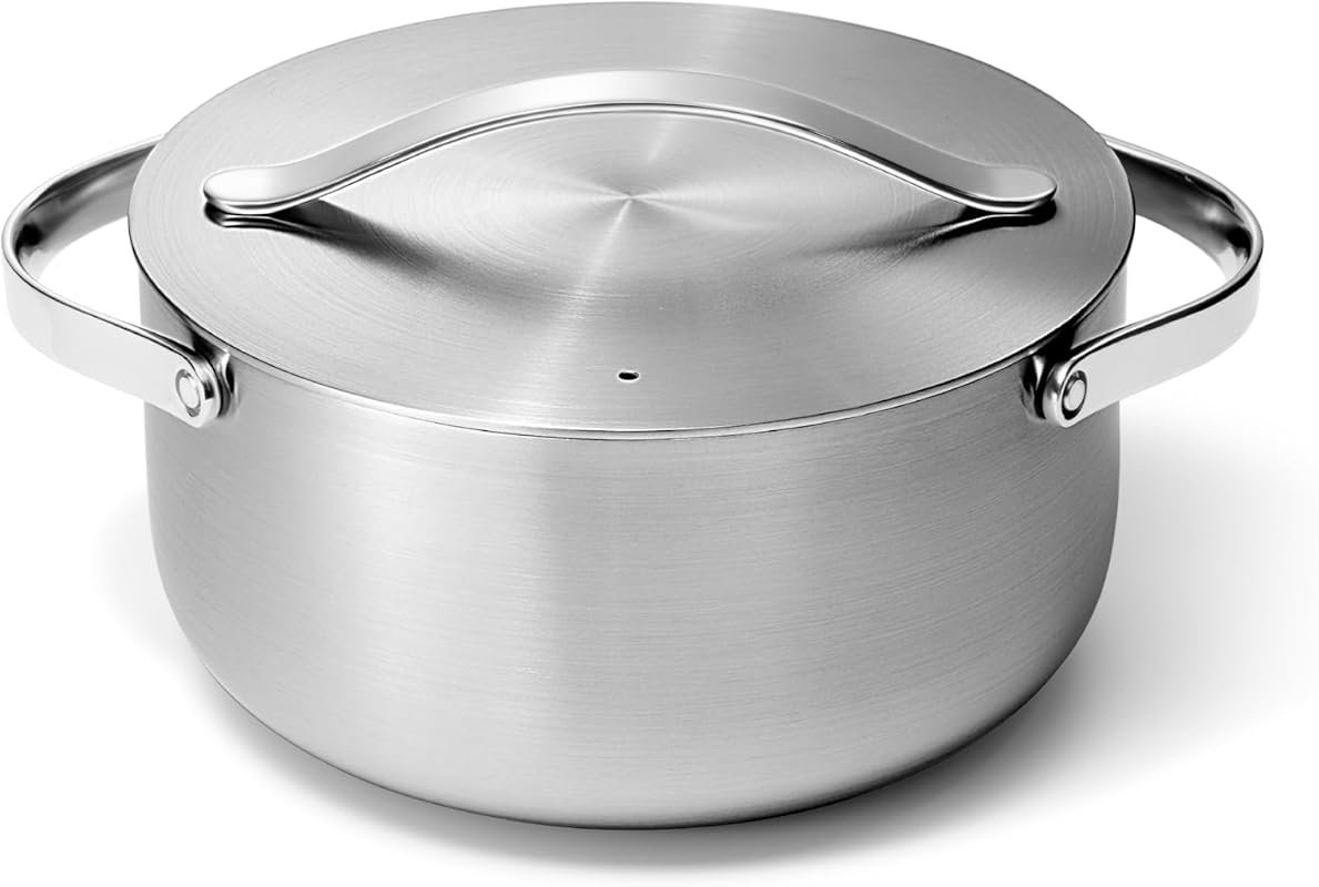 Caraway Stainless Steel Dutch Oven 6.5 Qt, 5-Ply Construction, Oven Sa