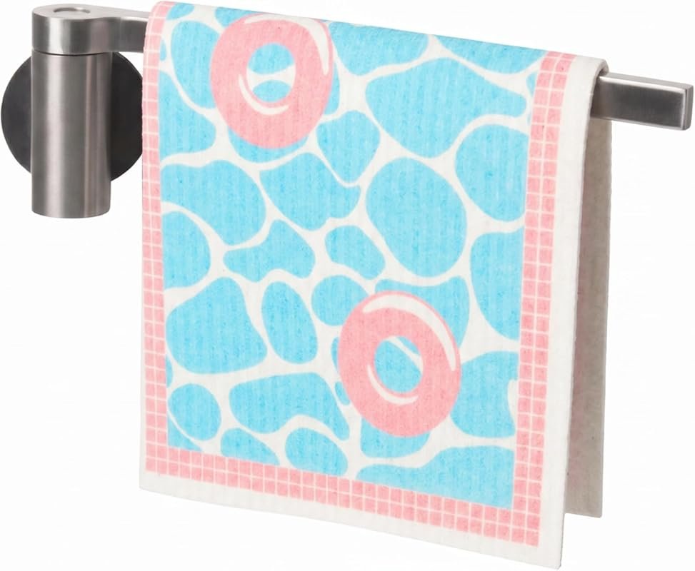 Magnetic Dishcloth and Sponge Holder for Kitchen Sink - Tool-Free Inst