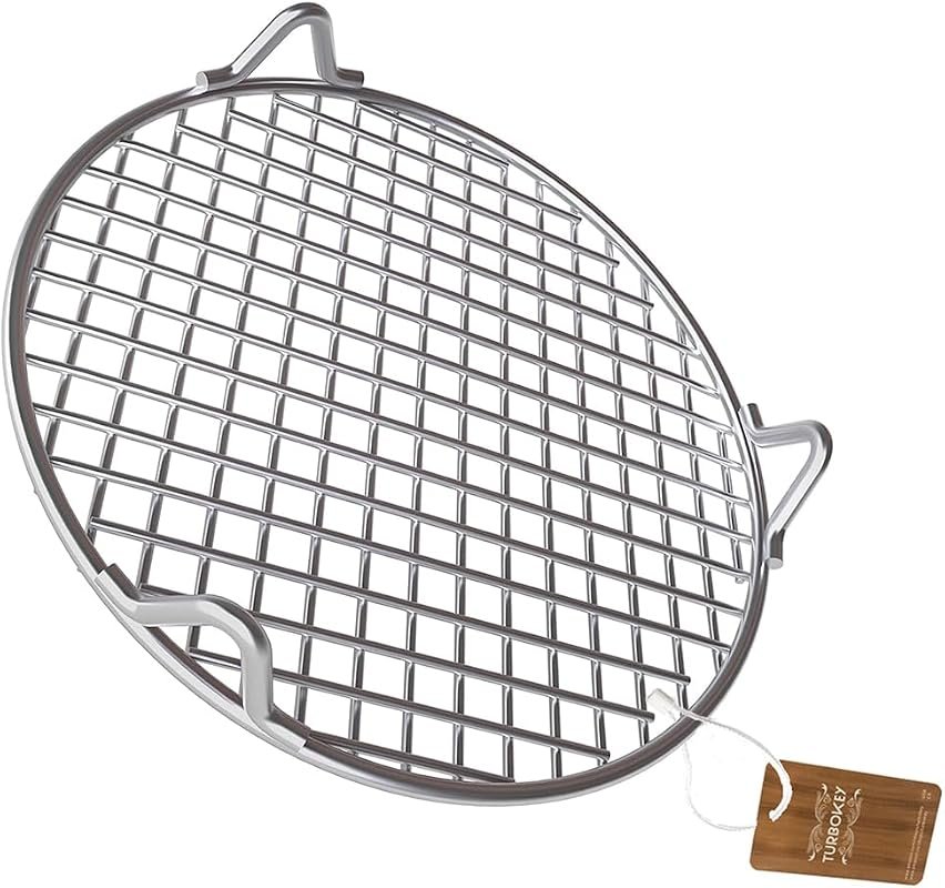 Barbecue Grids 11-Inch 304 Stainless Steel Round Rack with Legs for Ai
