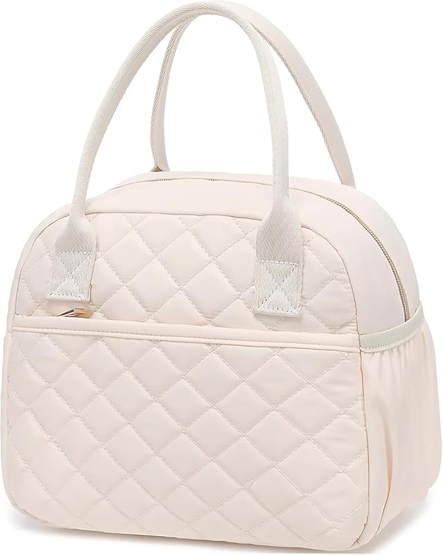 CAMTOP Insulated Lunch Box for Women - Leakproof Quilted Cooler Tote B