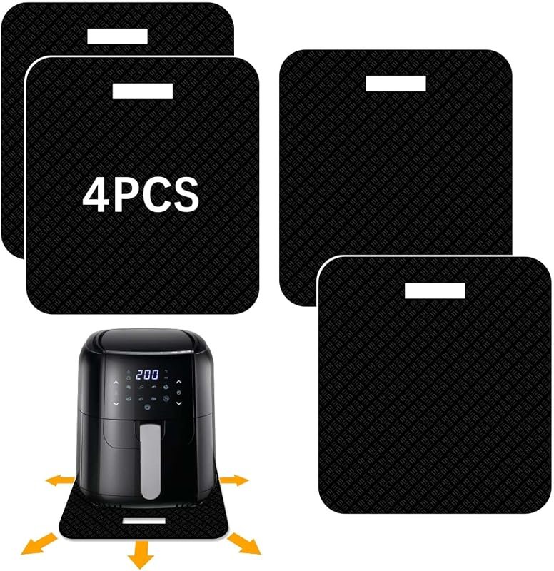 4-Pack 12x14 Inch Heat Resistant Mat with Sliding Function for Air Fry