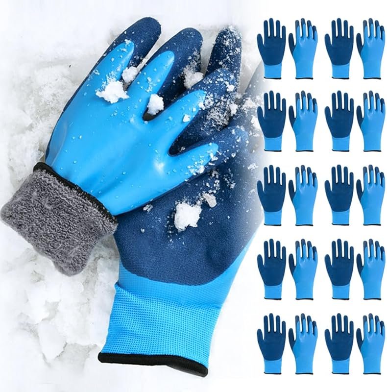 10 Pairs Waterproof Winter Work Gloves for Men and Women - Freezer Glo