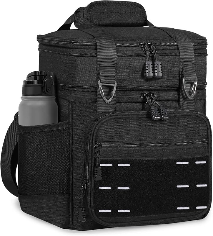 Tactical Insulated Lunch Box for Men, Large Soft Expandable Cooler Bag