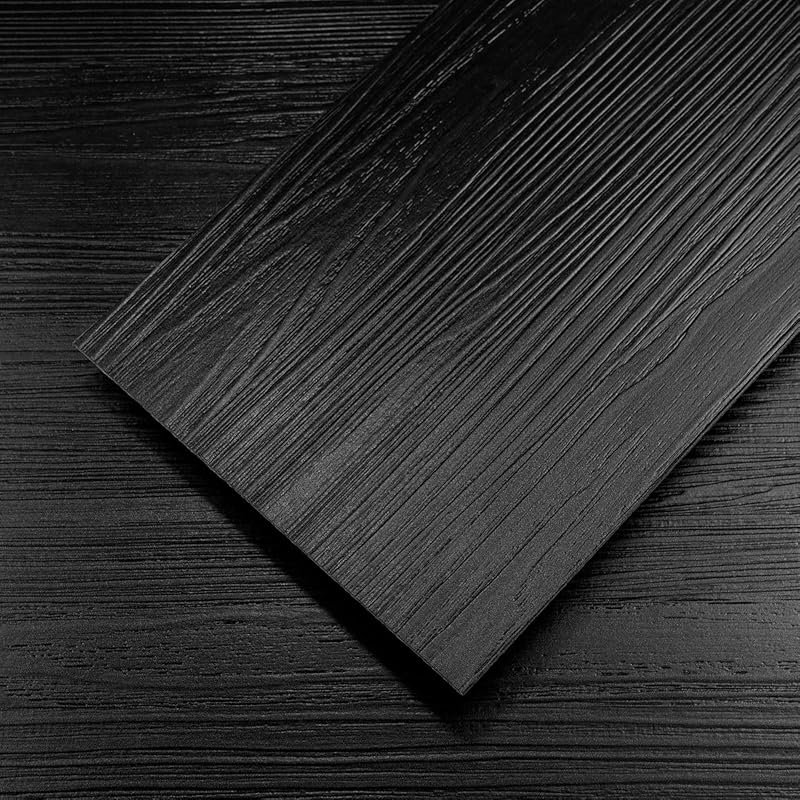 36-Pack 54 Sq.Ft Peel and Stick Floor Tiles - Black Vinyl Wood Plank, 