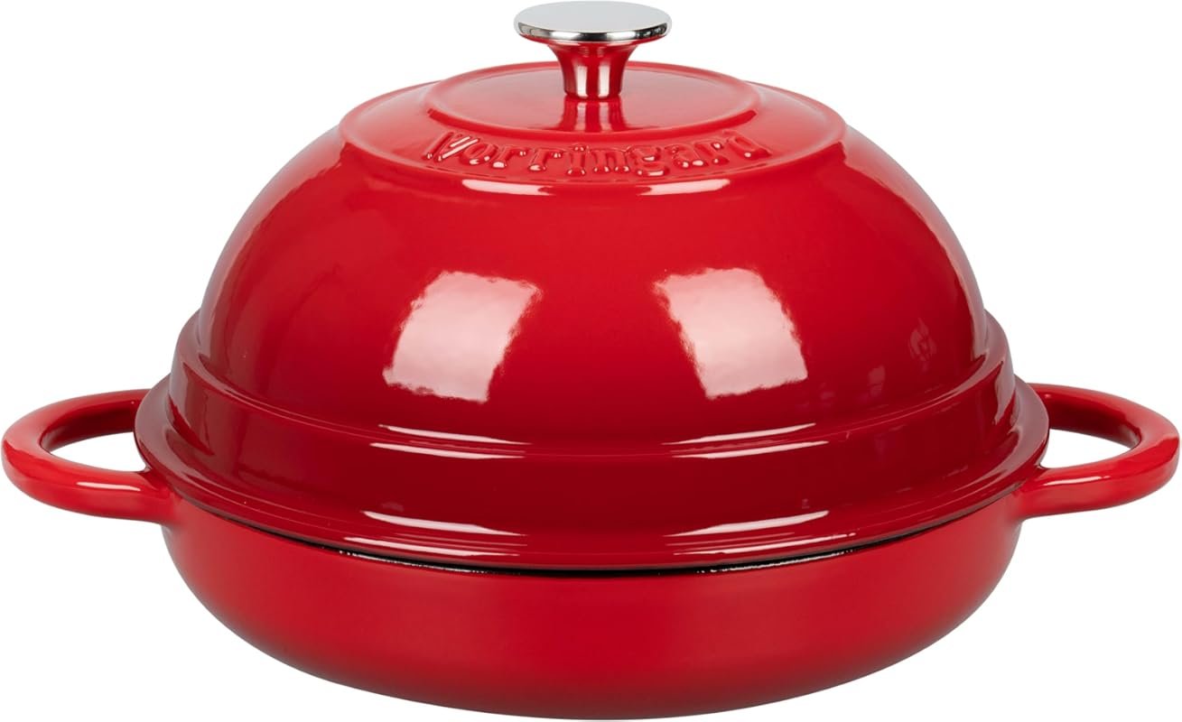 VORRINGARD Cast Iron Enameled Dutch Oven Pot with Lid