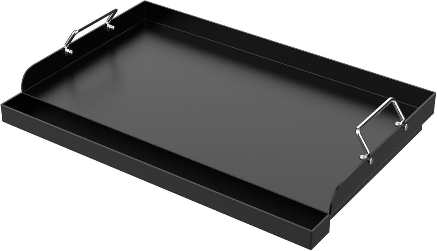 Universal Carbon Steel Griddle 25x16 Inch for Gas Grill Stove Top, Plancha Pan for Camping, Tailgating, BBQ