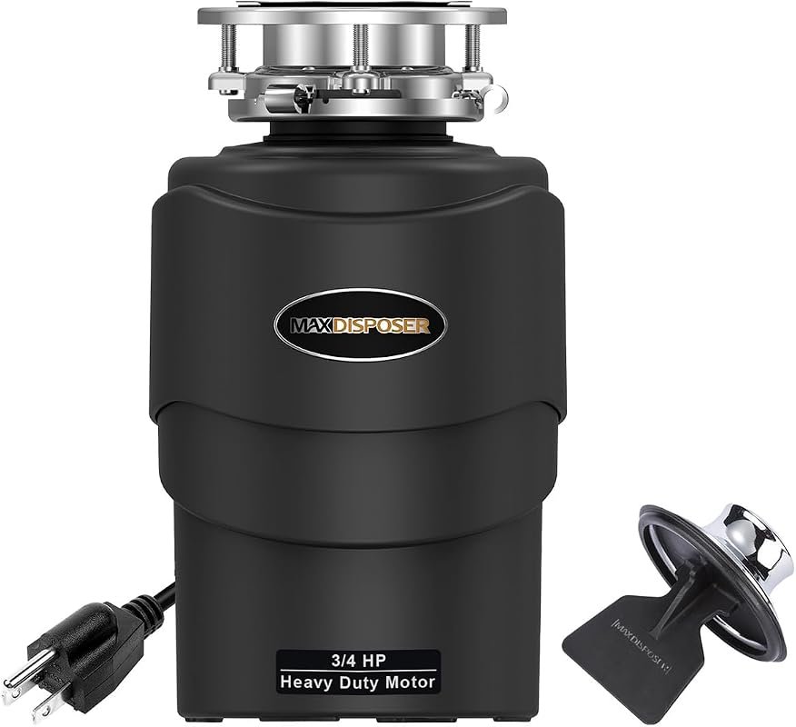 Ultra Quiet 3/4 HP Continuous Feed Garbage Disposal with Power Cord, E