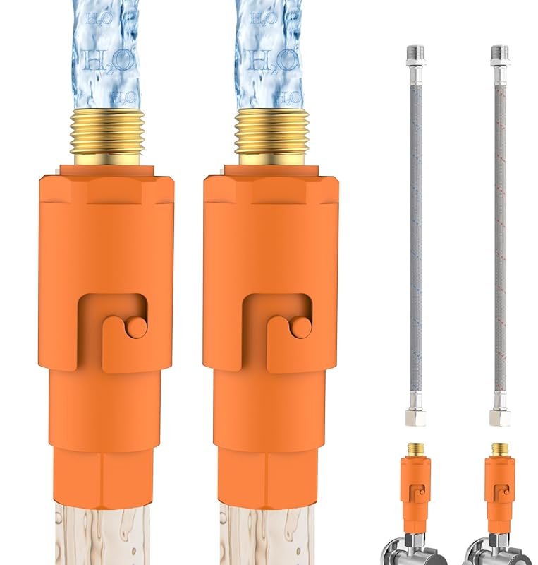 TIORIY 2 Pack Sediment Water Filter - 35 Micron Reusable Under Sink In