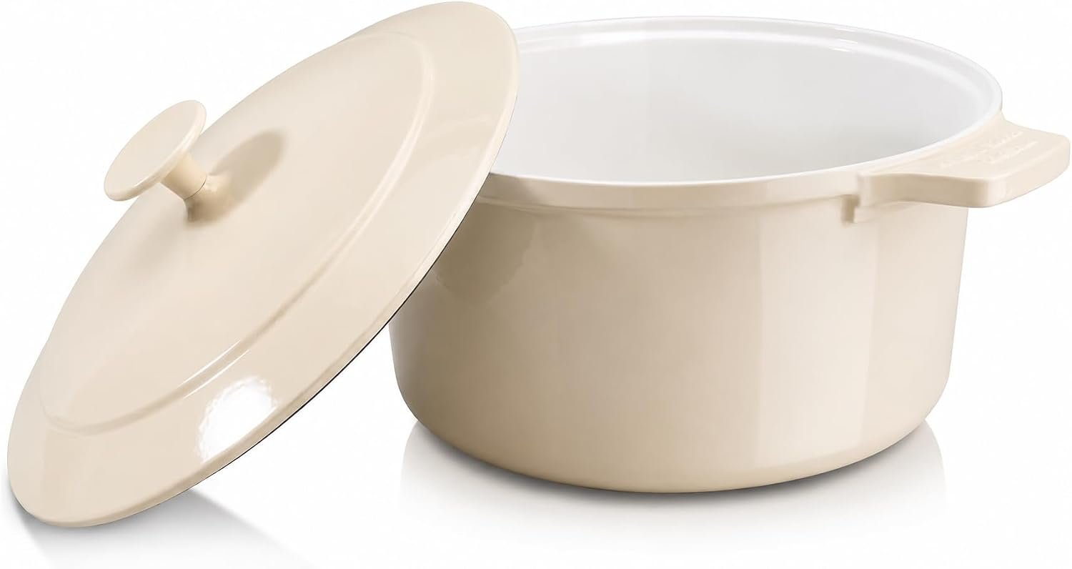 Gotham Steel 5 Qt Lightweight Aluminum Nonstick Ceramic Dutch Oven, PF
