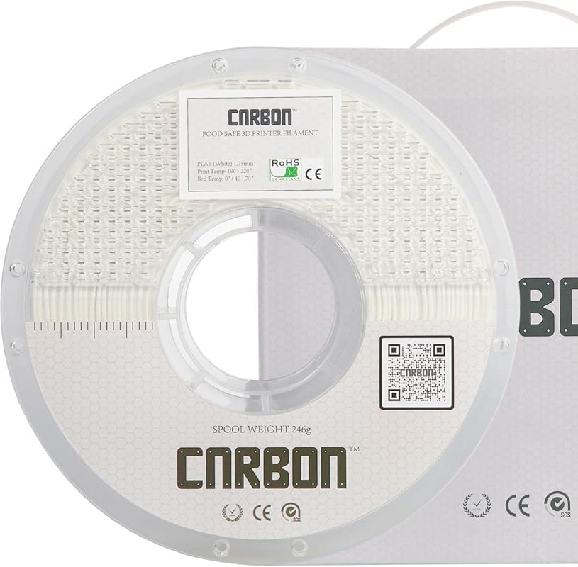 Comfy Materials CARBON Certified Food Grade PLA+ 1.75mm 1kg 3D Printer