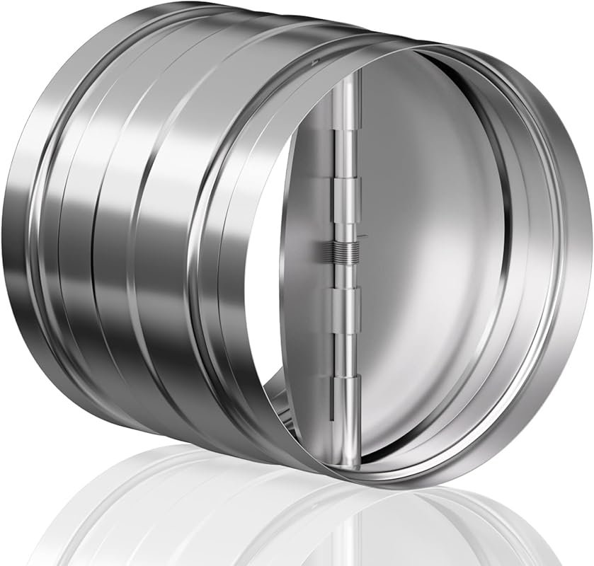 Hon&Guan Upgraded 4 Inch Backdraft Damper, One-Way Airflow Duct Insert