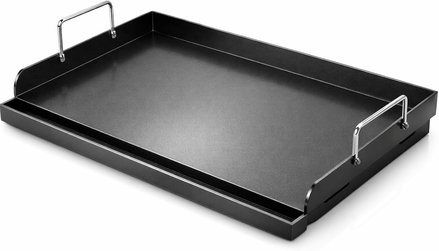 Utheer 25x16x2.6 Nano-Ceramic Nonstick Griddle for Gas Charcoal Grills