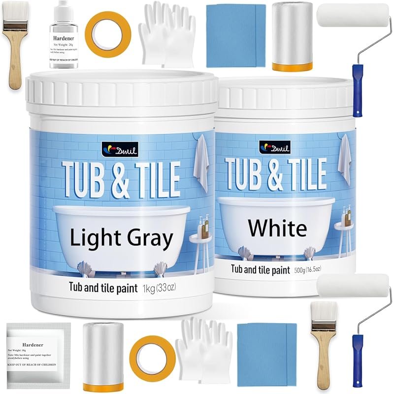 DWIL White 0.5kg and Light Gray 1kg Combination Kit, 2 Sets of Tools f