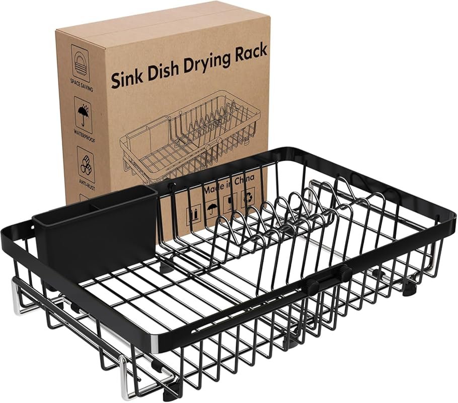MAJALiS Expandable Stainless Steel Over Sink Dish Drying Rack, Space S