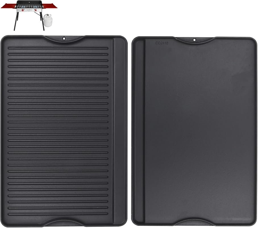 24x16 Reversible Cast Iron Griddle for Camp Chef Flat Top for Gas Stov