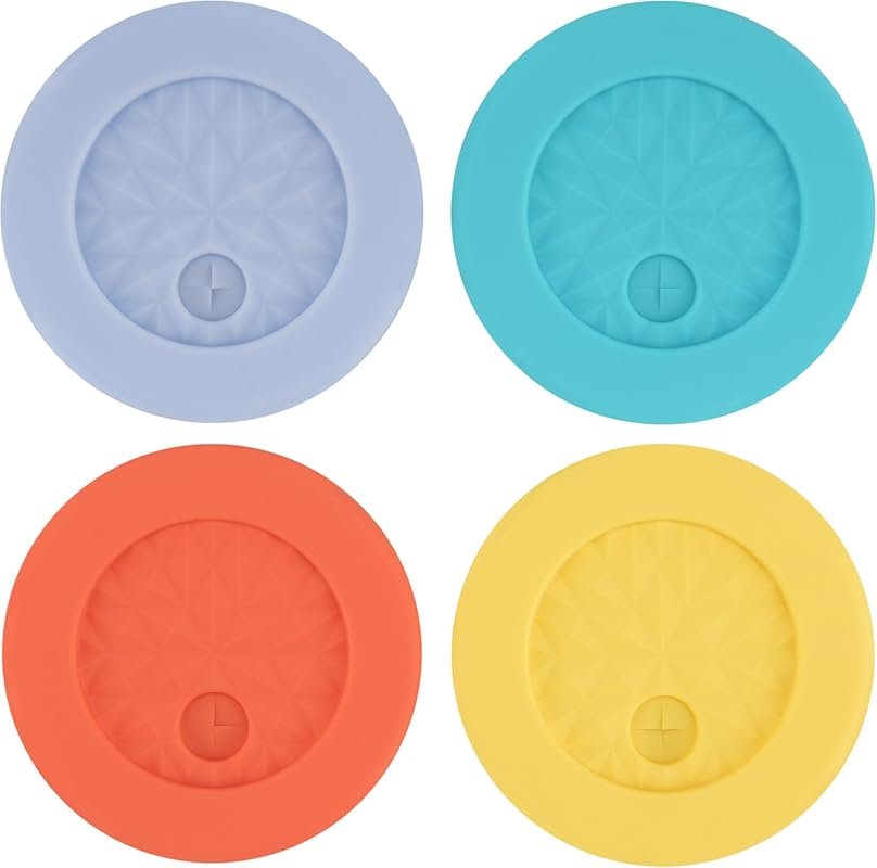 4 Pcs Silicone Lids Fit for Netany 16 oz Glass Cups with 2.3