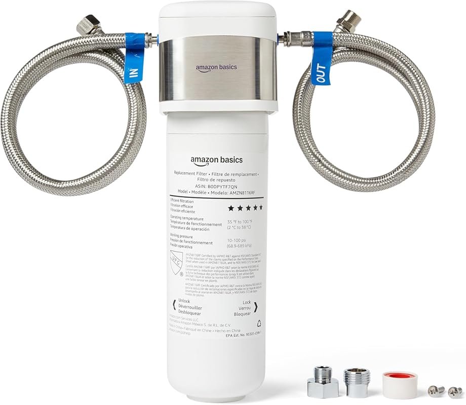 Amazon Basics Under Sink Water Filter System - NSF/ANSI 42 & 372 Certi