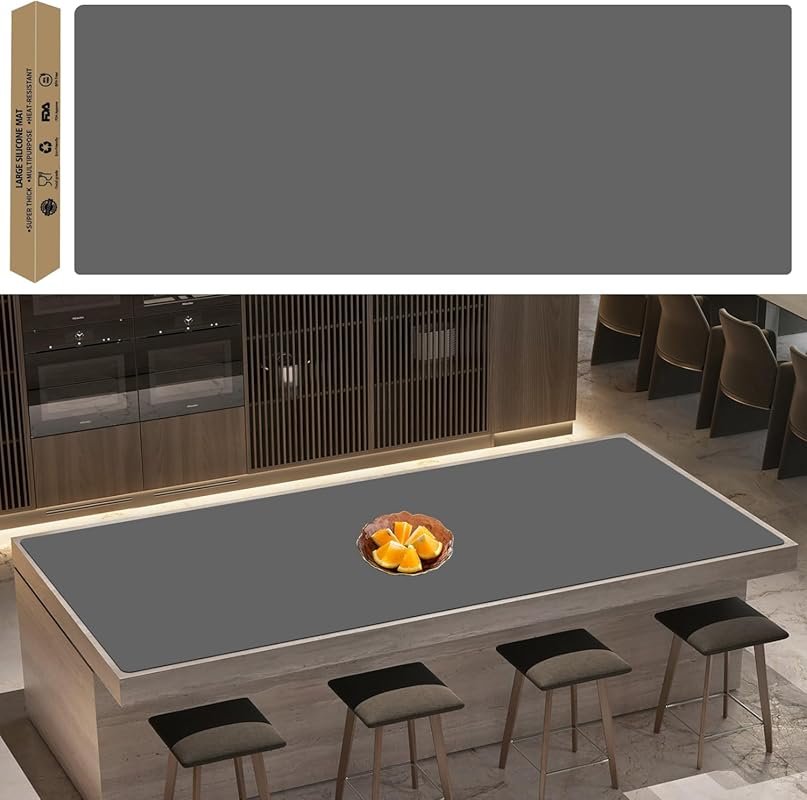 Super Large 120x24 Inch (305x60cm) Silicone Mat for Kitchen Counter, N