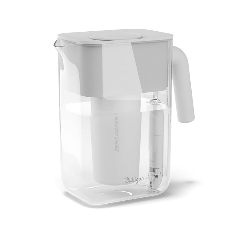 Culligan ZeroWater 12-Cup Water Filter Pitcher, IAPMO Certified, 5-Sta
