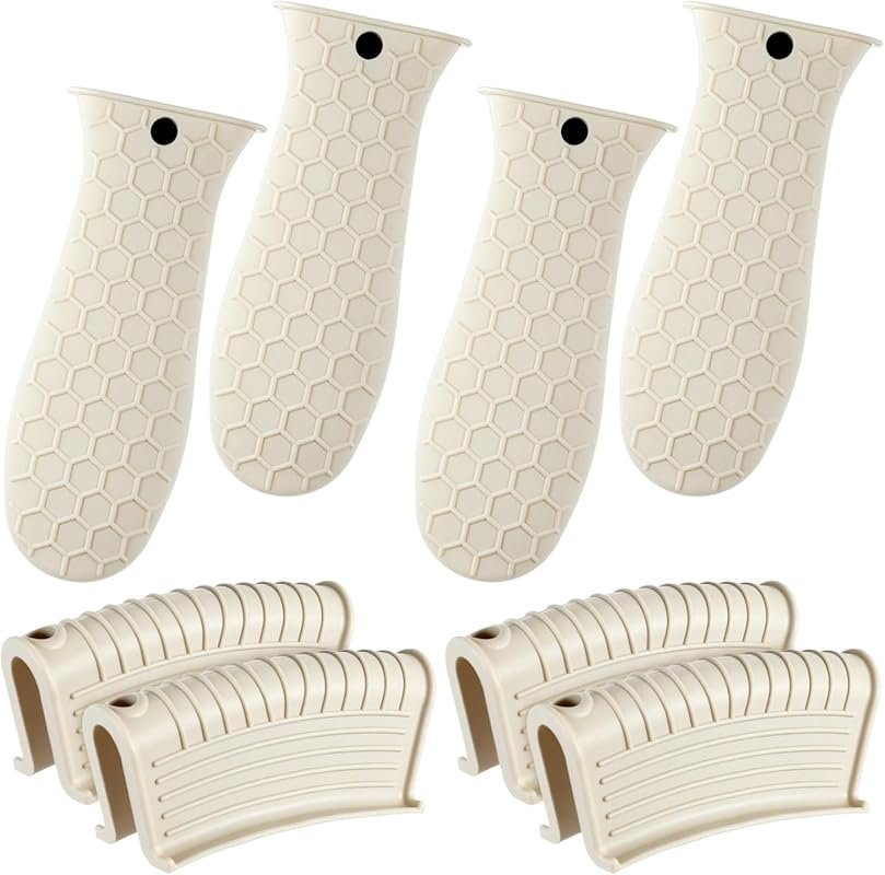 Patelai 8-Piece Silicone Pot Holders Set – Heat Resistant Cast Iron Ha