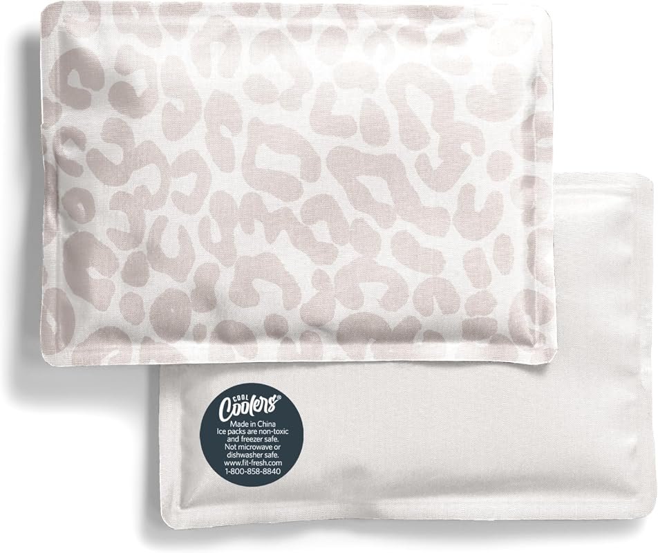 Fit & Fresh 2-Pack Soft Ice Packs for Lunch Bags - Flexible Durable Re