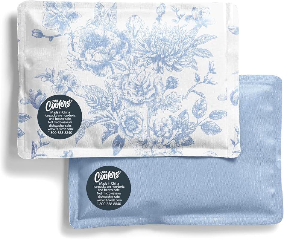 Fit & Fresh Cool Coolers 2 Pack Reusable Soft Ice Packs - Flexible Nyl