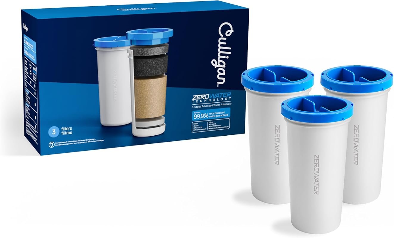 Culligan ZeroWater Replacement Filter 3-Pack 5-Stage Advanced Water Fi