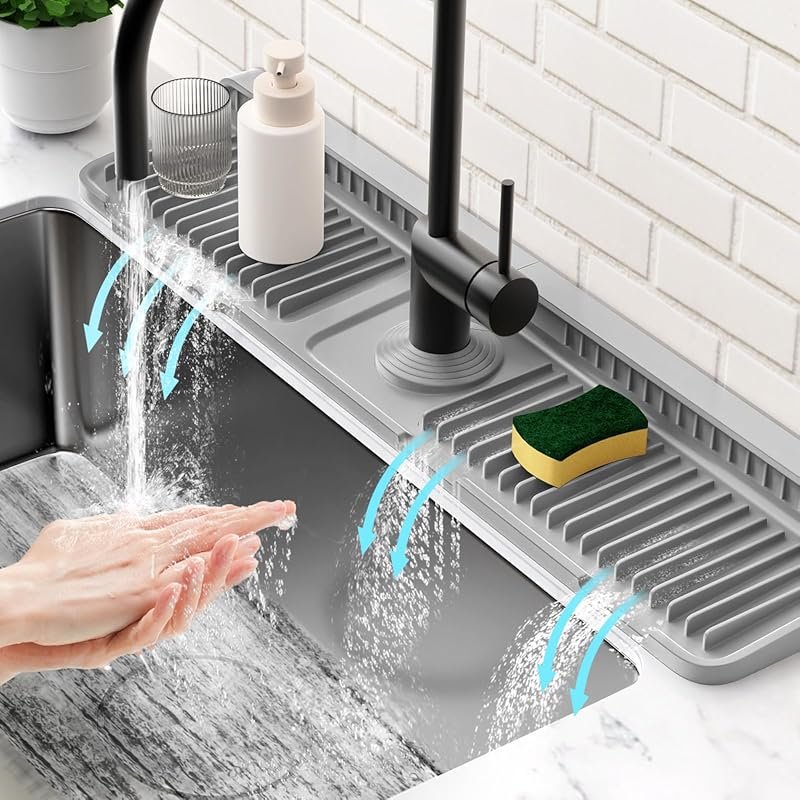 24-Inch Longer Faucet Mat Kitchen Sink Splash Guard
