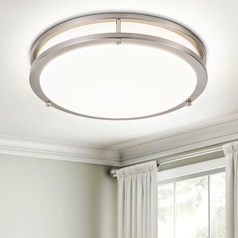 DLLT 13-Inch Flush Mount LED Ceiling Light with 5 Color Temperatures (