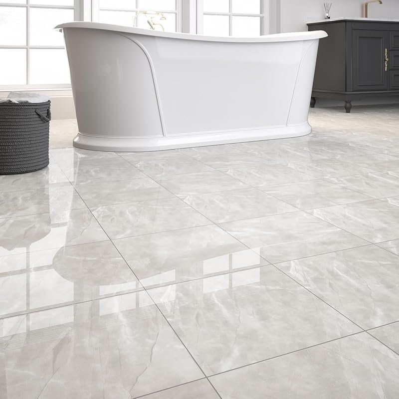 40-Pack Peel and Stick Vinyl Floor Tiles 12x12 Inch - Waterproof Self-