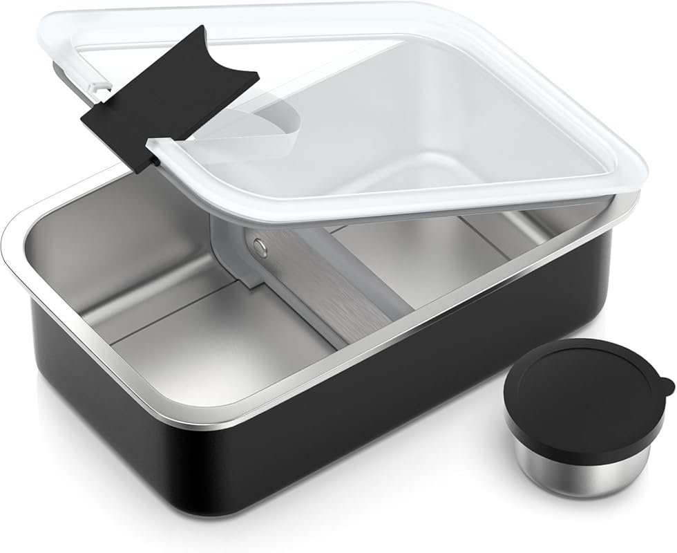 Bakpoco 42oz Stainless Steel Bento Lunch Box for Adults, Leakproof wit