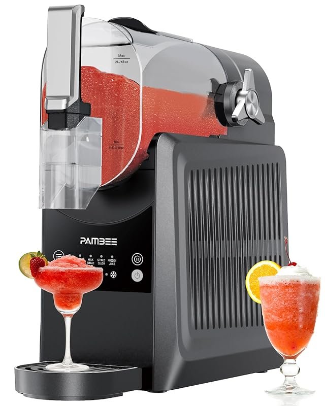 88oz Slushie Machine No Ice Needed, Self-Cleaning, 5 Preset Menus & 5 
