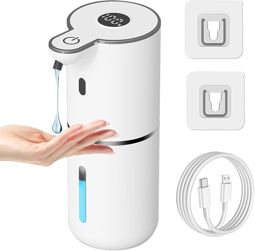 OHIFAST Touchless Liquid Soap Dispenser, USB Rechargeable, 6-Level Adj
