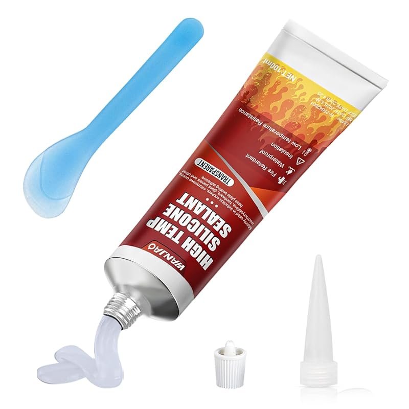 482°F High Temp Silicone Sealant - Heat Resistant, Waterproof, Quick D