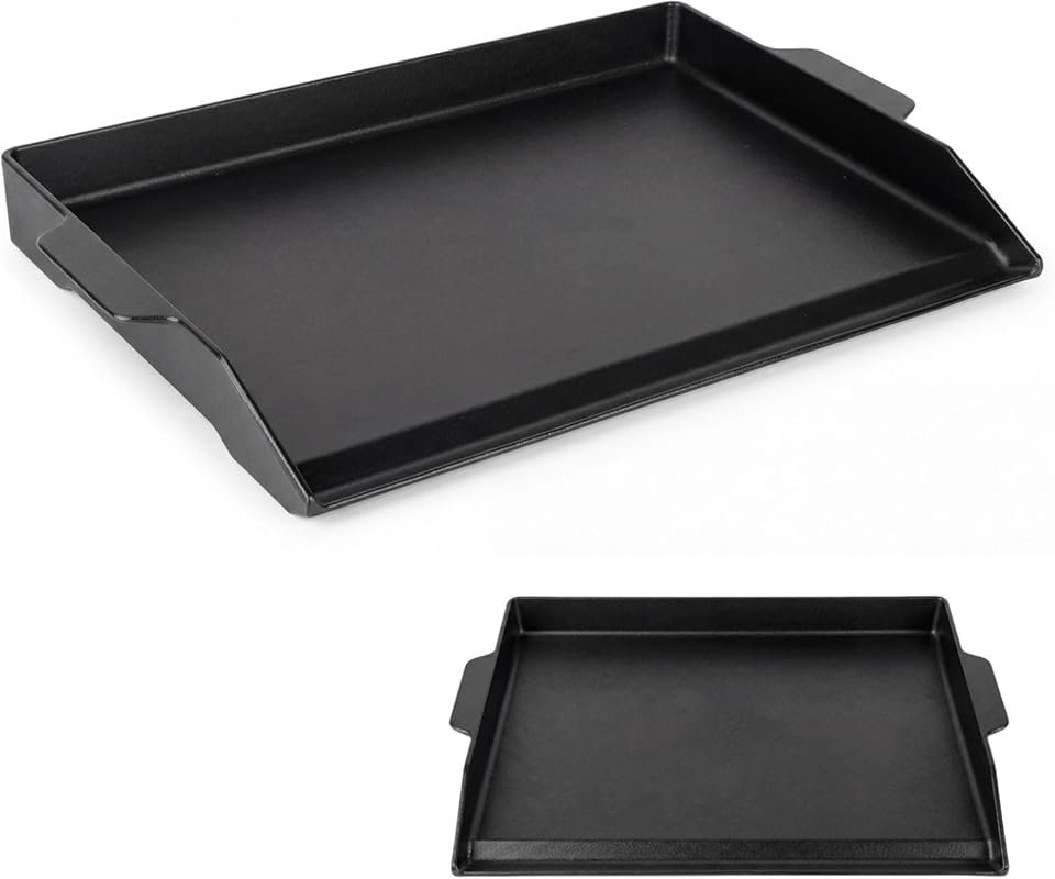 Universal Cast Iron Cooking Griddle 23x16 Flat Top Pre-Seasoned Nonsti