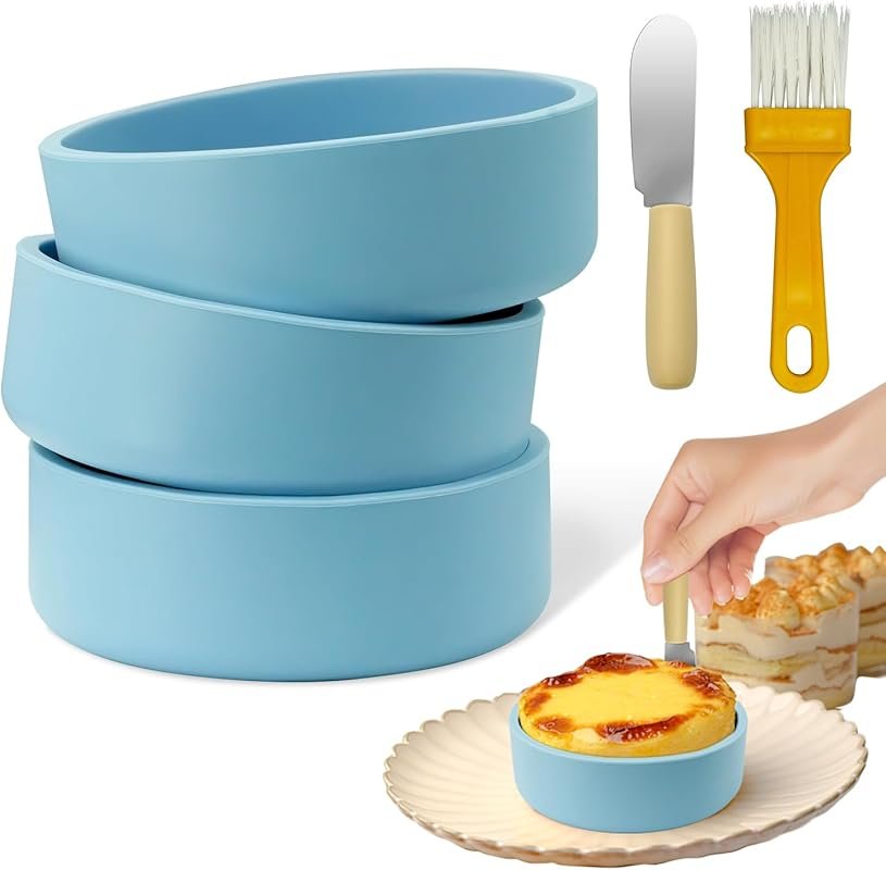 Silicone Air Fryer Egg Mold 3 Pack - Reusable Egg Cups for Air Fryer, 
