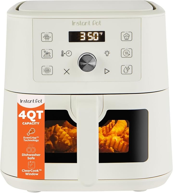 Instant Pot 4Qt Vortex 6-in-1 Mini Air Fryer, Custom Programs, Air Fry