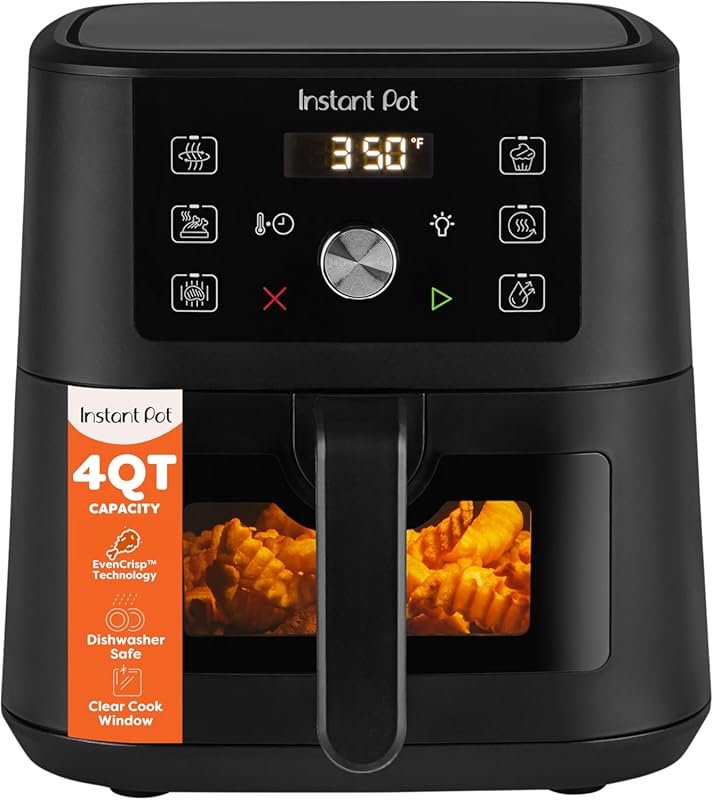 Instant Pot 4Qt Vortex 6-in-1 Mini Air Fryer, Custom Programs, Air Fry