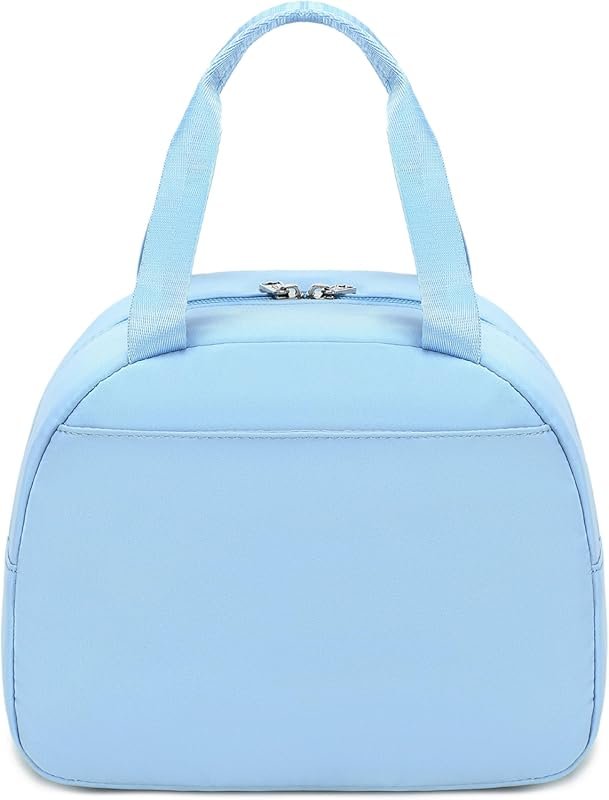 abshoo Insulated Lunch Bag for Women & Girls - Light Blue Tote for Sch