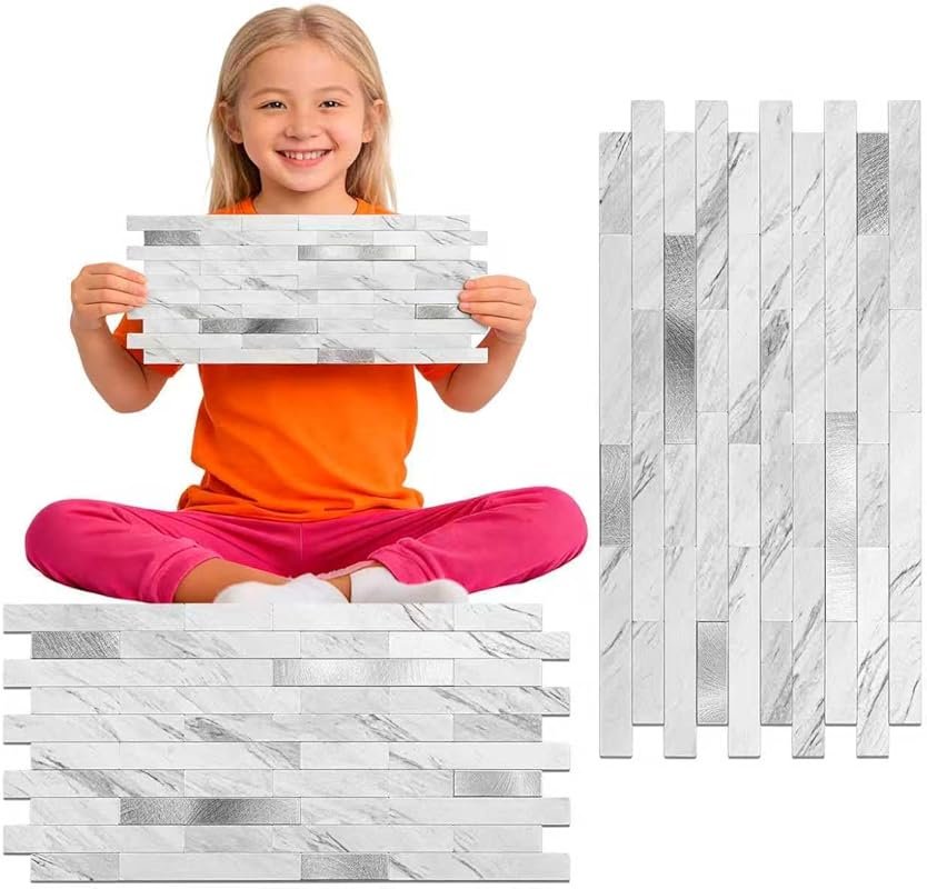 Peel and Stick Backsplash Tile Waterproof Removable PVC Wall Sticker