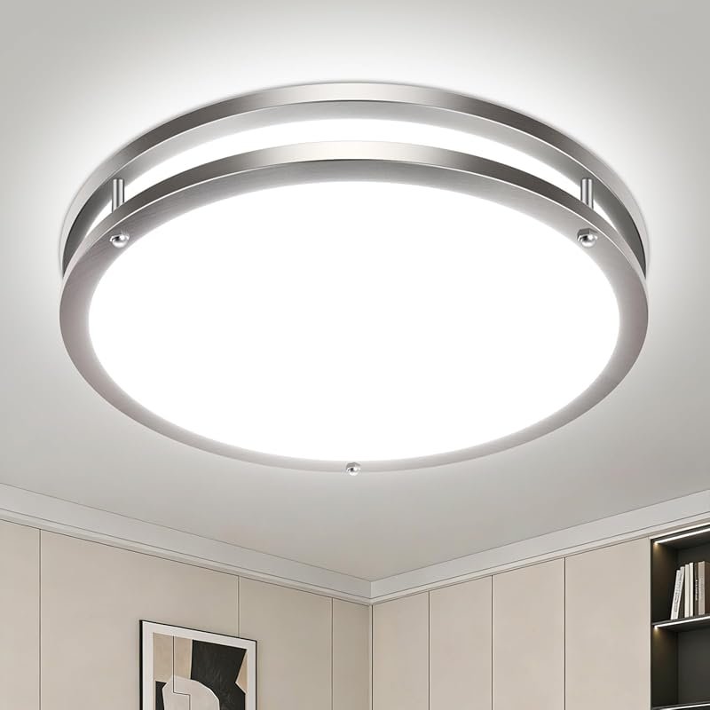 libtit 13-Inch Flush Mount LED Ceiling Light, Dimmable 5 CCT (3000K-65