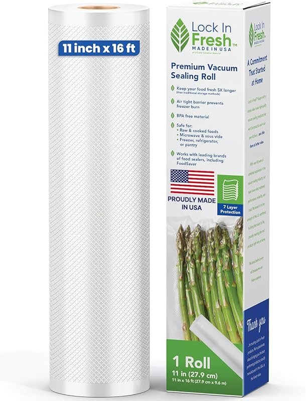 Vacuum Sealer Bags for Food Heavy Duty Food Saver Bag Rolls 11 x 16 Fe